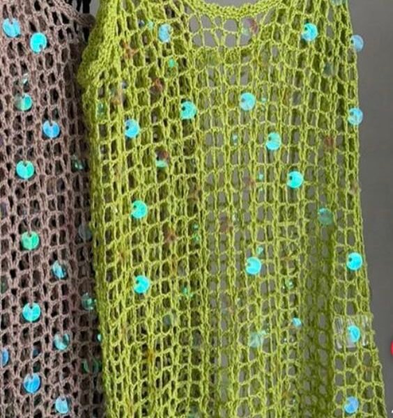 Shiny & cozy vibes  Handmade crochet summer top